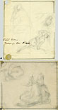 TOMMASO MINARDI, A Pair of Drawings, Sketches and Studies of Draperies, black chalk